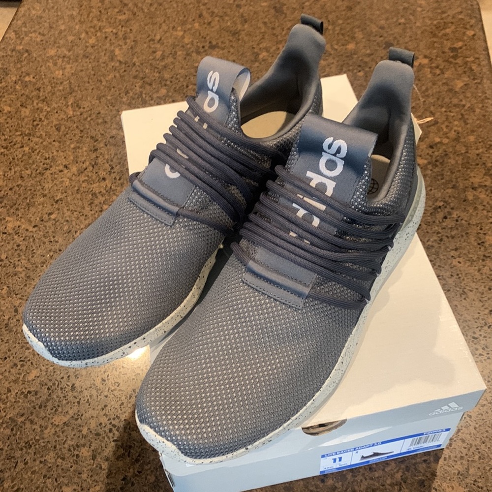 NEW ADIDAS LITE RACER ADAPT 3.0 MENS RUNNING SNEAKERS FZ0953 GREY SIZE 11 NWT
